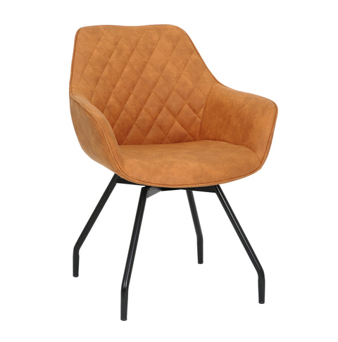 Luxe industriële draaibare stoel met comfortabele microvezel bekleding - Perfect voor stijlvolle zithoeken en kantoorruimtes