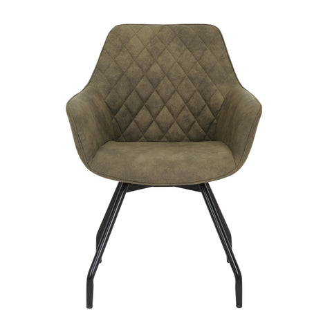 Luxe industriële draaibare stoel met comfortabele microvezel bekleding - Perfect voor stijlvolle zithoeken en kantoorruimtes