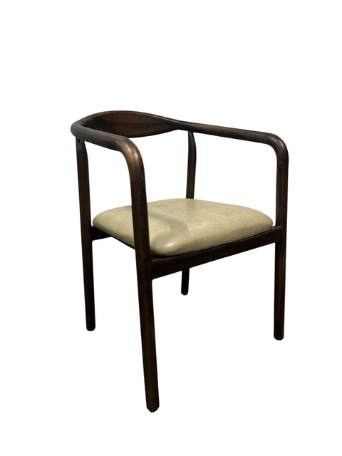 Teak Stoel “Kyoto” – Naturel & Donker Teak met PU Zitting