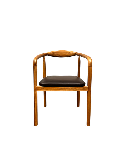 Teak Stoel "Kyoto" – Duurzame Houten Stoel met PU Zitting | Meubelasia
