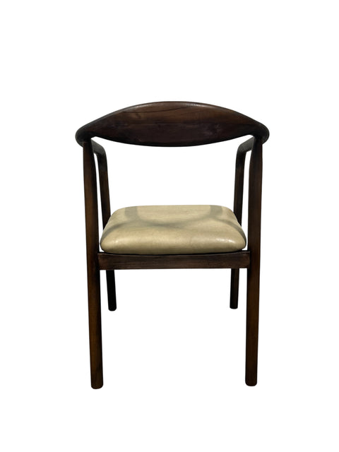 Teak Stoel “Kyoto” – Naturel & Donker Teak met PU Zitting