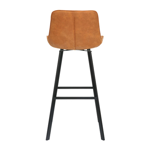 Barkruk cognac draaibaar vierpoten zithoogte 80cm