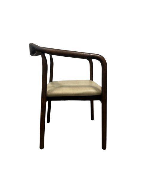 Teak Stoel “Kyoto” – Naturel & Donker Teak met PU Zitting