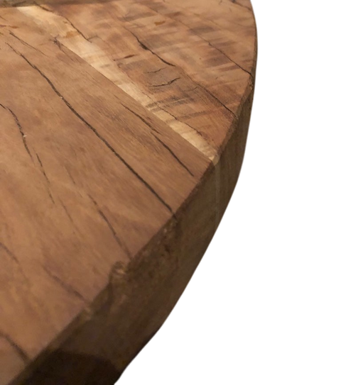 Ovale eettafel Mango met houten U onderstel