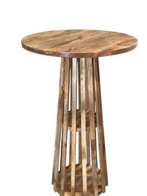 Ronde Japandi Bartafel Mango Hout Ø70 cm – Afneembaar Blad – Onderhoudsvriendelijk