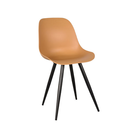 LABEL51 - Eetkamerstoel Monza 46x54x88 Cm - Oker PP l Zwart Metaal