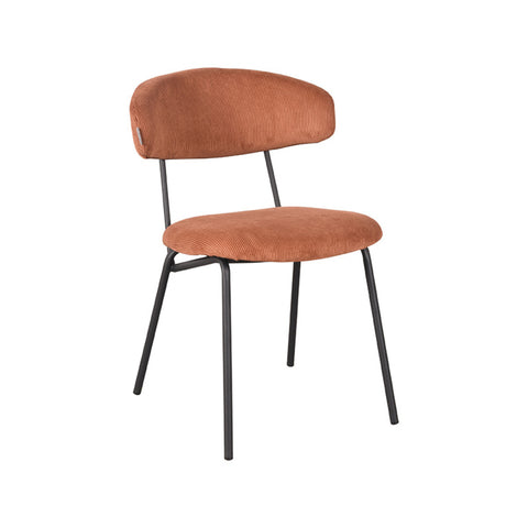 LABEL51 - Eetkamerstoel Zack 53x59x79 cm - Rust Ribcord | Zwart Metaal