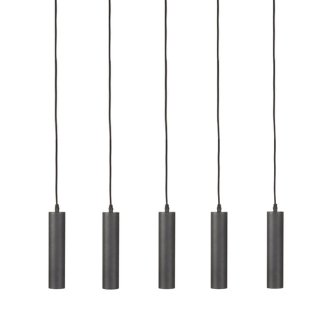 LABEL51 - Hanglamp Ferroli 5-lichts 80x10x120 cm - Zwart Metaal | Incl. LED