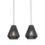 LABEL51 - Hanglamp Ibiza Diamond 2-Lichts 80x33x150 cm - Zwart Jute | Zwart Metaal