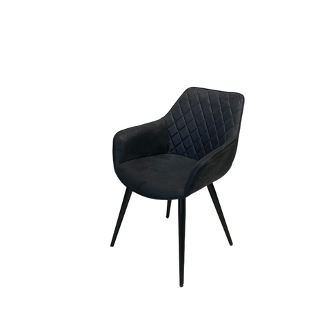 Industrial chair Chic, comfortable with armrests, Black