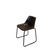 Industrial Bistro chair leather - Black - Rough