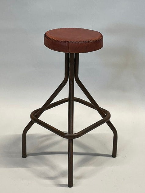Metalen industriële barkruk Wood stoer, Meubelasia
