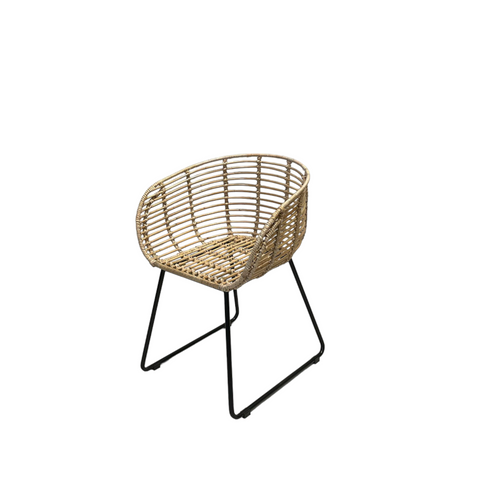 Rotan stoel met arm - naturel - Wood - Pure