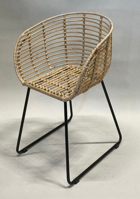 Rotan stoel met arm - naturel - Wood - Pure