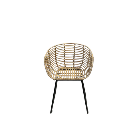 Rattan chair with arm - natural - Wood - Pure