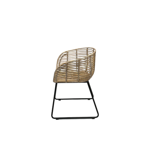 Rotan stoel met arm - naturel - Wood - Pure