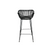 Rattan bar stool with arm - Wood - Black