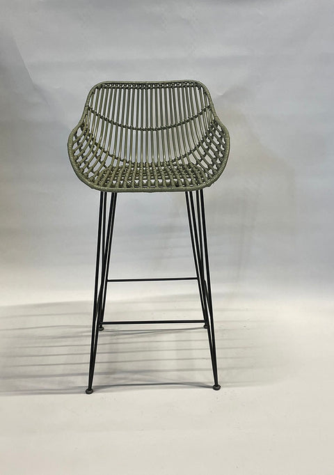 Metalen industriële barkruk Wood stoer, Meubelasia
