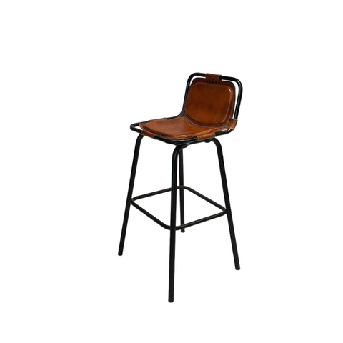 Metal industrial bar stool Cognac cool