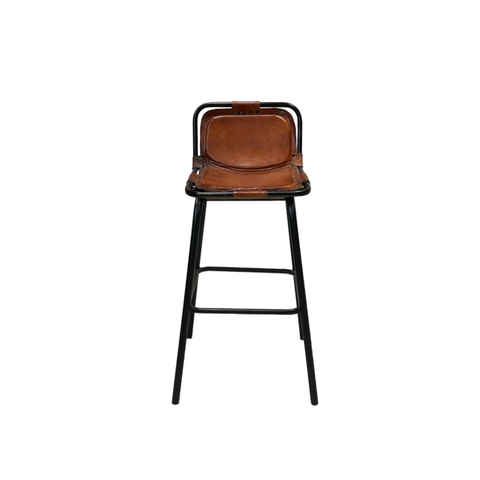 Metal industrial bar stool Cognac cool