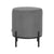 LABEL51 - Poef Troy 41x41x48 cm | M - Grijs Ribcord | Zwart Metaal