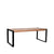 LABEL51 - Eettafel Brussels 160x90x76 cm - Rough Mangohout l Zwart Metaal