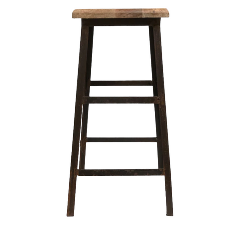 Tabouret de bar industriel / Bois / hauteur d&#39;assise 70 cm / 80 cm