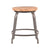 LABEL51 - Kruk Delhi 37x37x47 cm - Grijs Metaal l Rough Mangohout